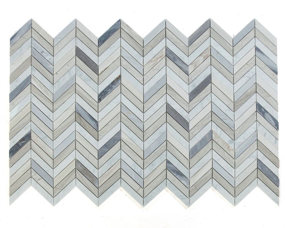 Chevron Blue 8 x 12
