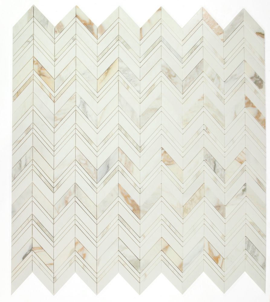 Chevron Ravenna Calacatta 11.75 x 12.25