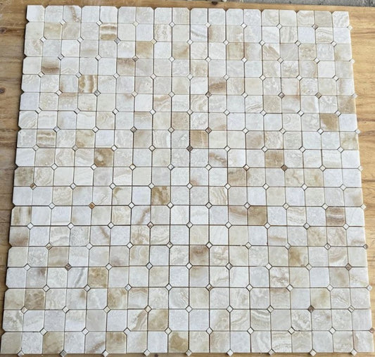 Clipped Onyx Ivory Honed 11.75 x 11.75