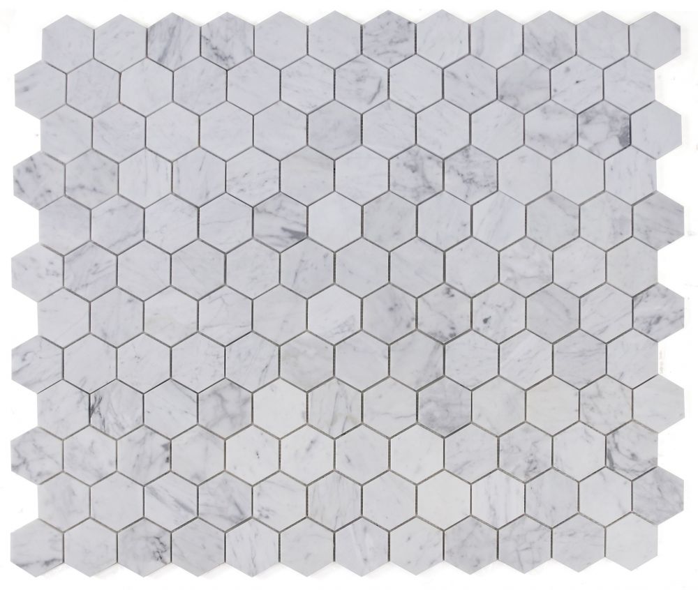 Hexagon Carrara Polished 3 x 3 10 x 11.5