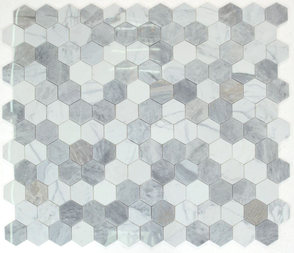 Hexagon City Grey 3 x 3 10.25 x 11.75