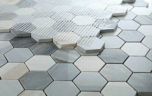 Hexagon Italian Blue 2 x 2 11.75 x 12