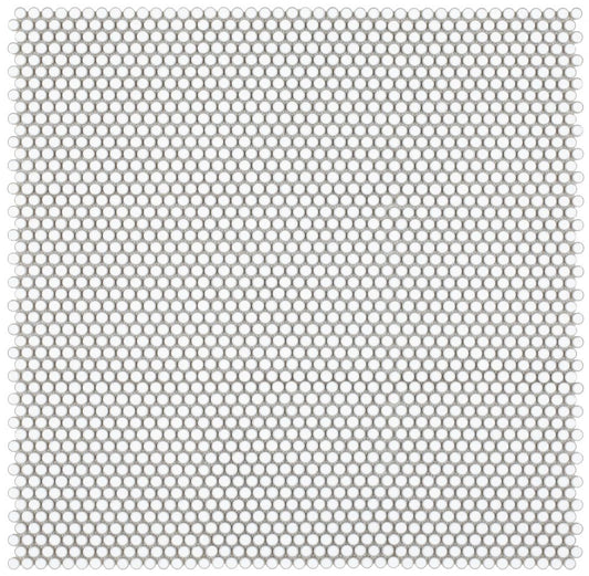 Penny Round Fancy White 11.5 x 11.5