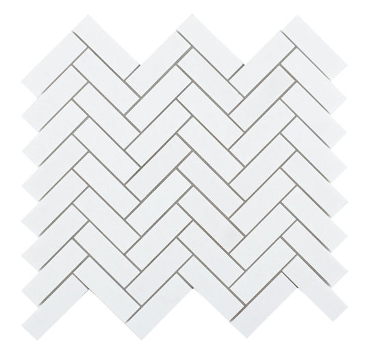 Chevron Long Thassos 11 x 12.50