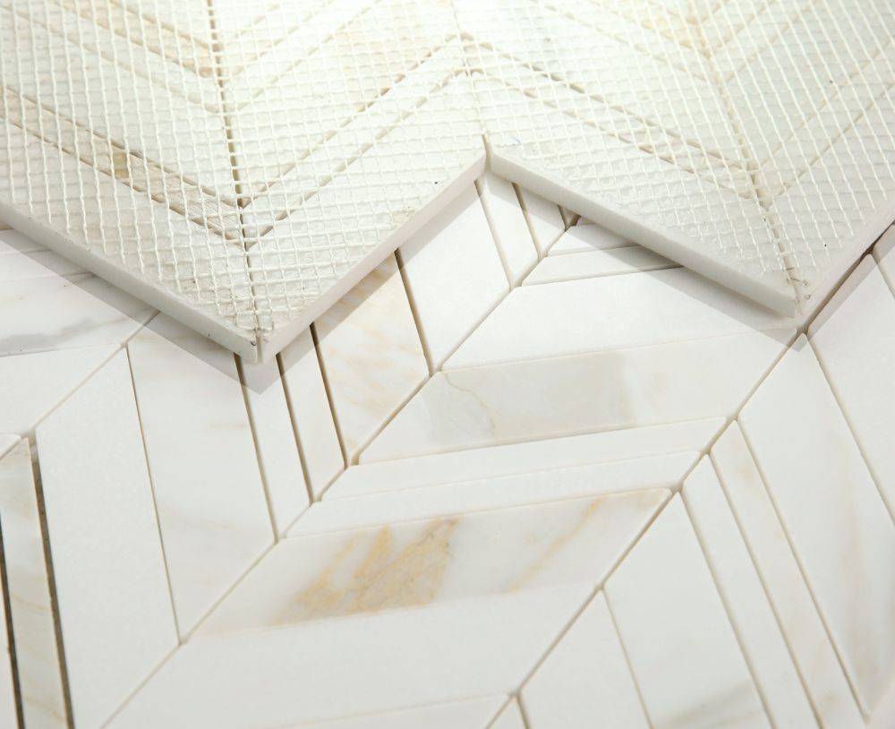 Chevron Ravenna Calacatta 11.75 x 12.25