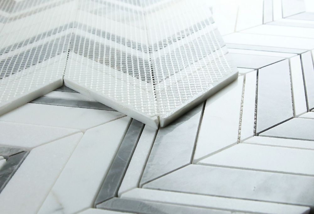 Chevron Ravenna Grey 11.75 x 12.25
