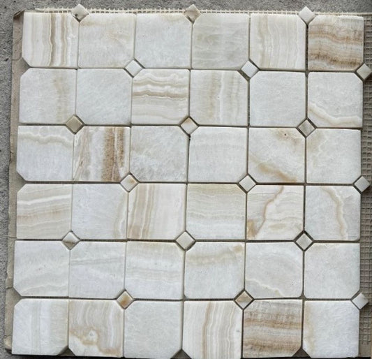 Clipped Onyx Ivory Honed 11.75 x 11.75
