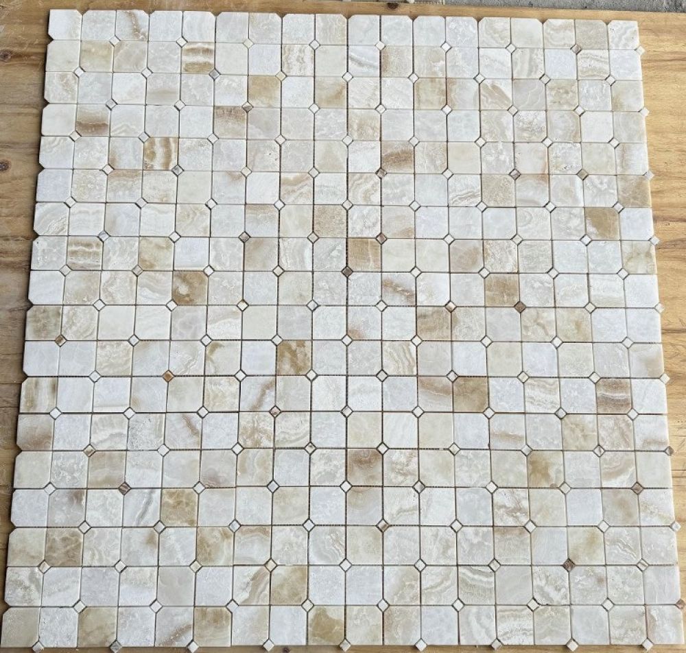 Clipped Onyx Ivory Honed 11.75 x 11.75