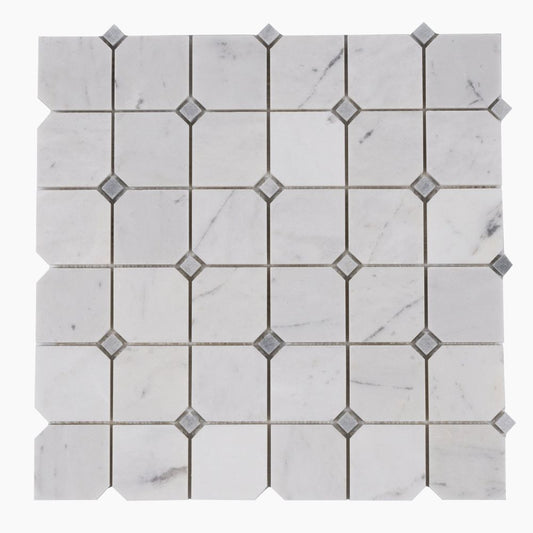 Clipped Square Milky White Honed 11.75 x 11.75
