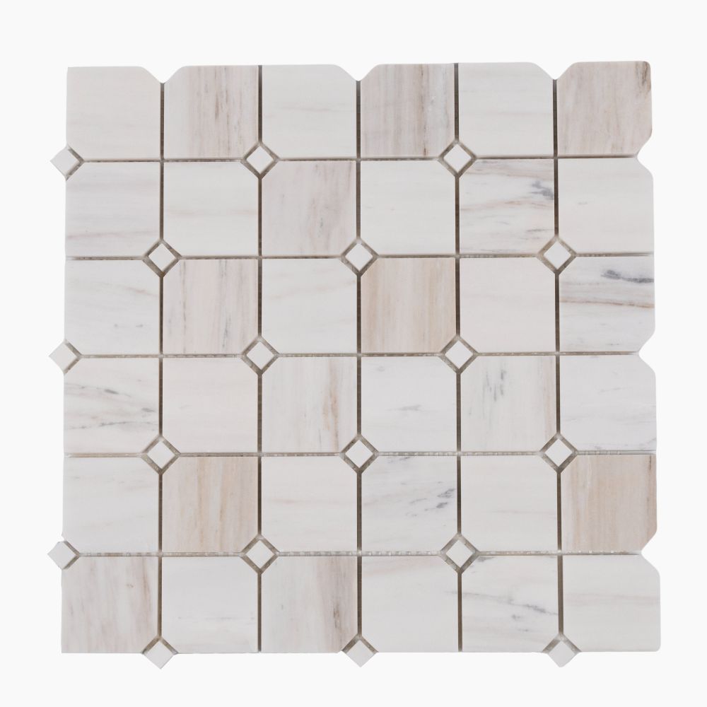 Clipped Square Wooden White Honed 11.75 x 11.75