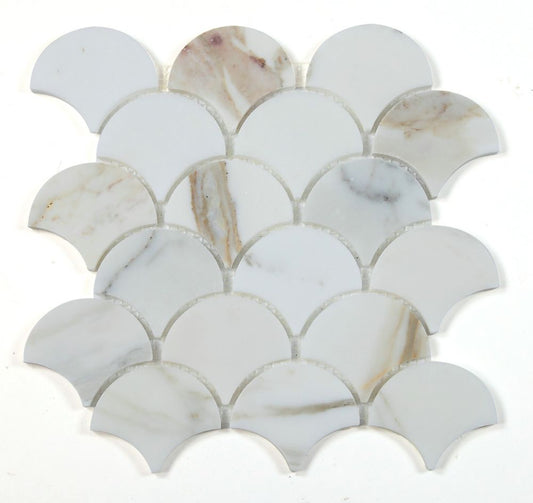 Dragon Scale Calacatta Gold Polished 9.75 x 10