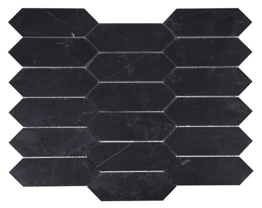 Elongated Hex Marquina 11.75 x 15
