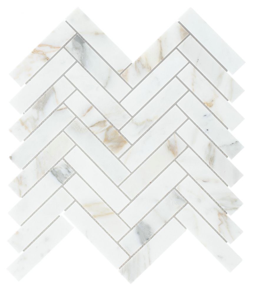 Herringbone Calacatta Gold Polished 11.25 x 11.25