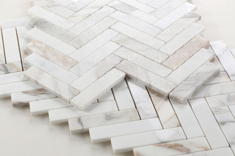 Herringbone Calacatta Gold Polished 11.25 x 11.25