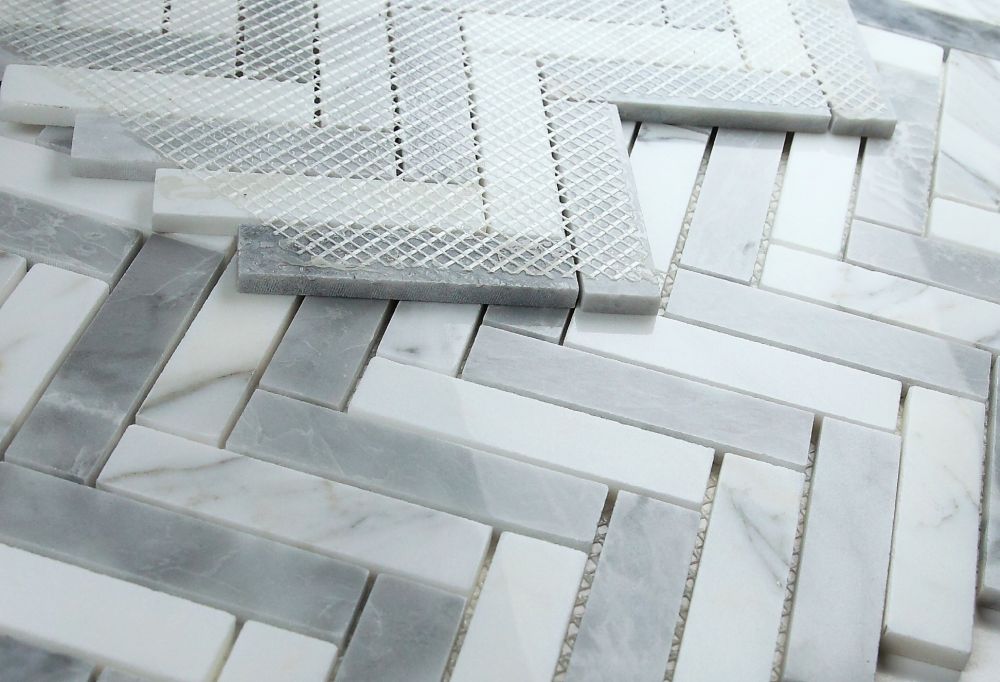 Herringbone City Grey 11.25 x 11.25