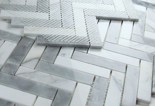 Herringbone City Grey 11.25 x 11.25