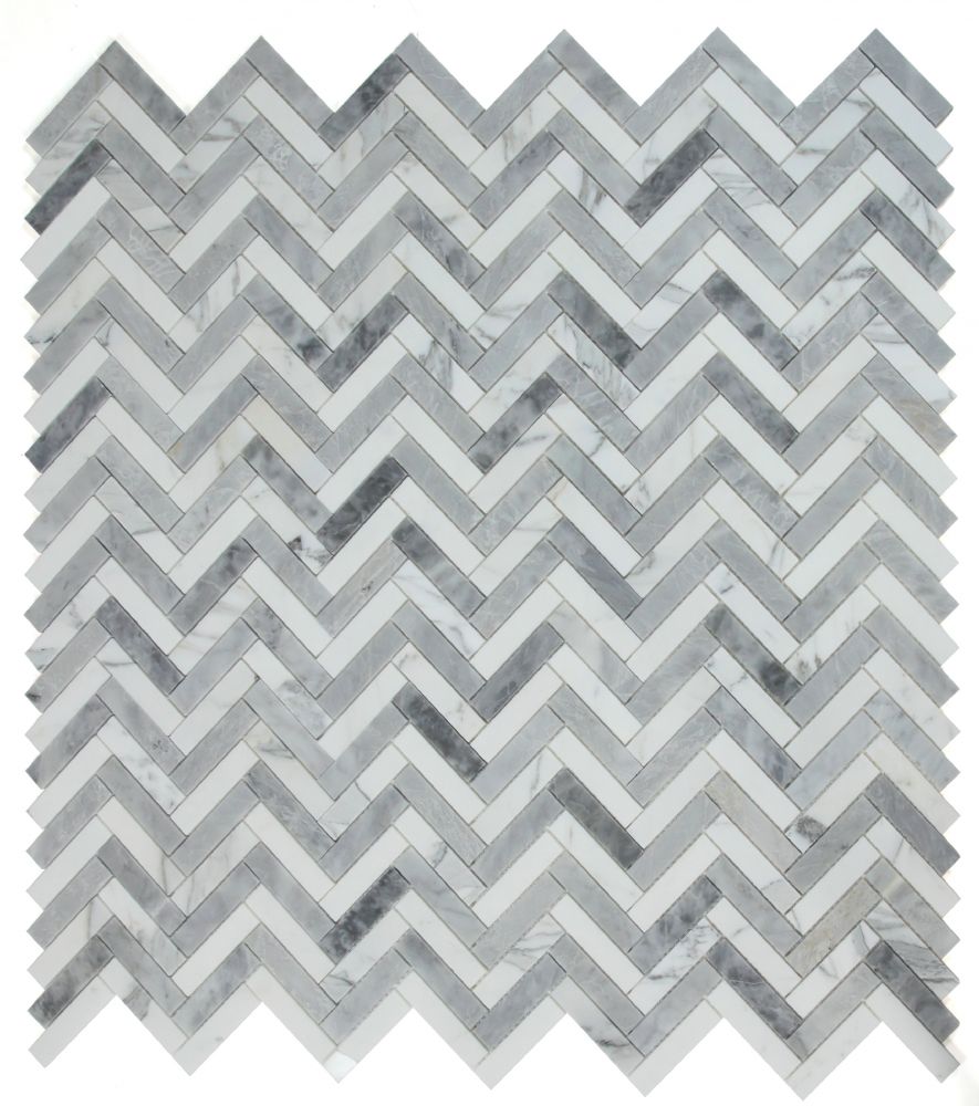 Herringbone City Grey 11.25 x 11.25