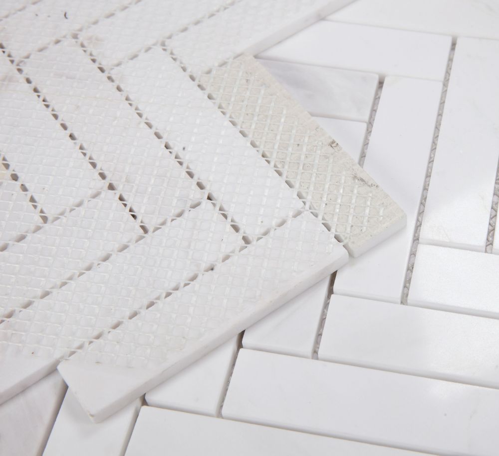 Herringbone White 11.25 x 11.25