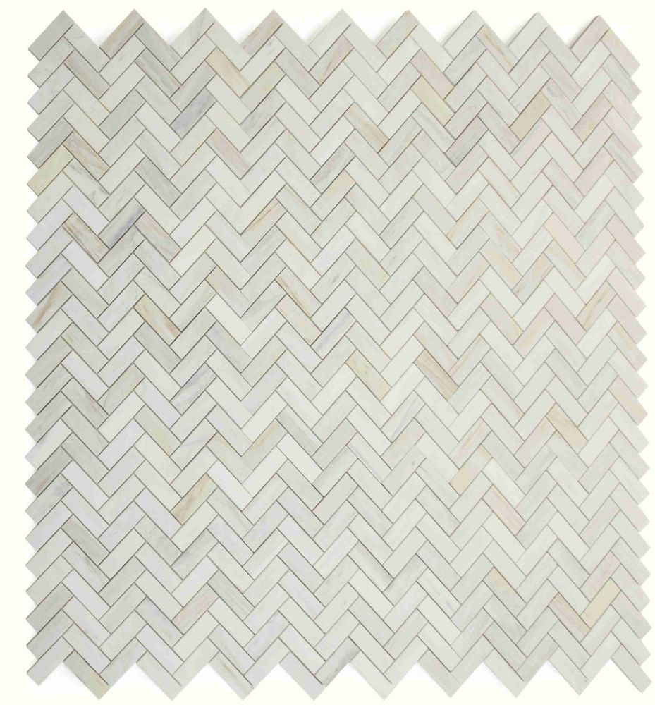 Herringbone Wooden White Honed 12 x 12.75