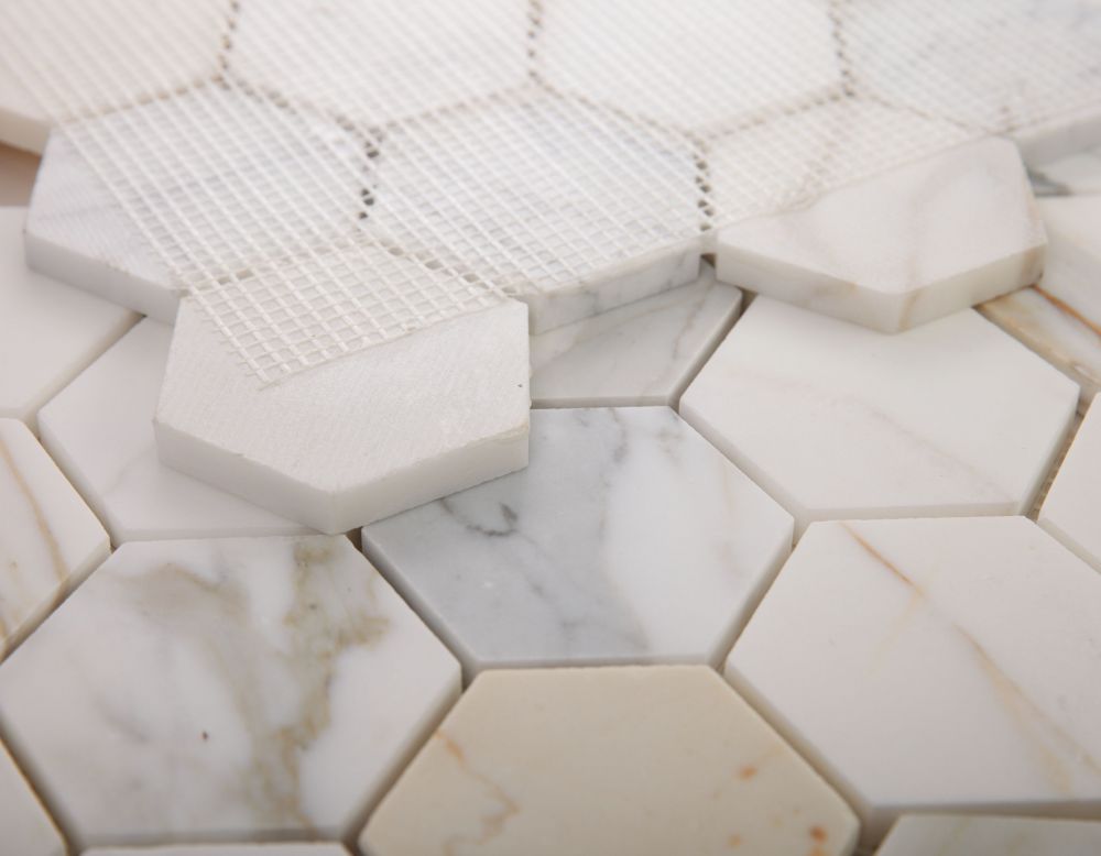 Hexagon Calacatta Gold Honed 3 x 3 10 x 11.5