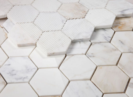 Hexagon Calacatta Gold Polished 3 x 3 10 x 11.5