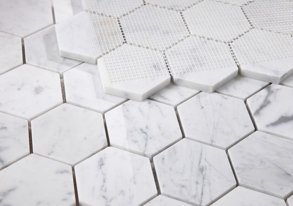 Hexagon Carrara Polished 3 x 3 10 x 11.5