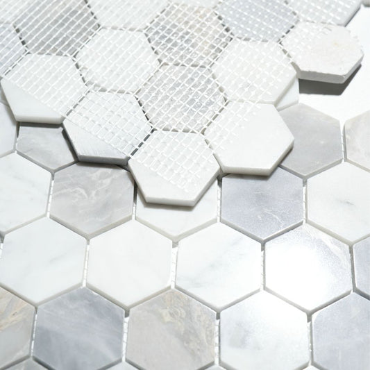 Hexagon City Grey 2 x 2 11.75 x 12
