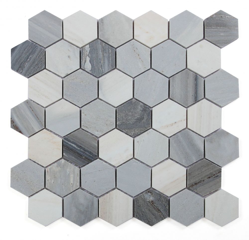 Hexagon Italian Blue 2 x 2 11.75 x 12