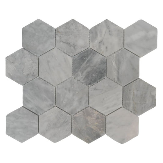 Hexagon Italian Grey Honed 3 x 3 10.25 x 11.75