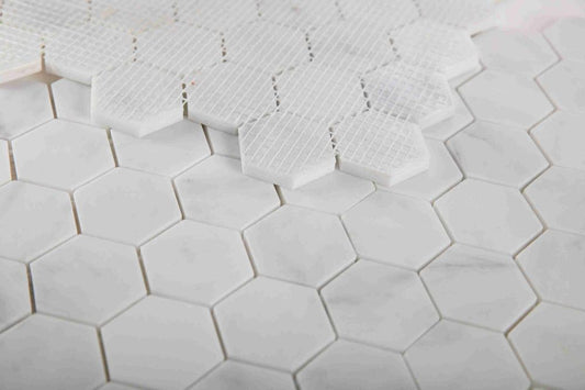 Hexagon Snow White Honed 2 x 2 11.75 x 12