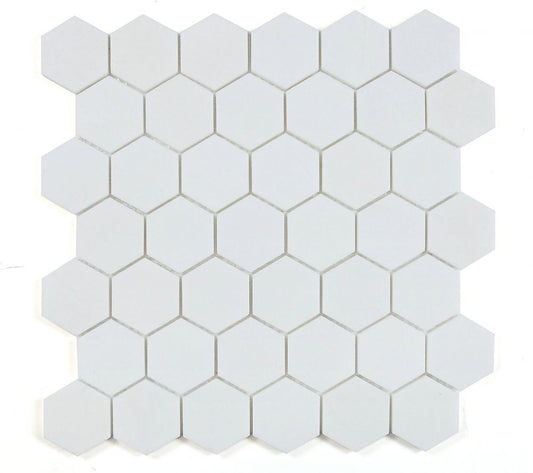 Hexagon Thassos Polished 2 x 2 11.75 x 12