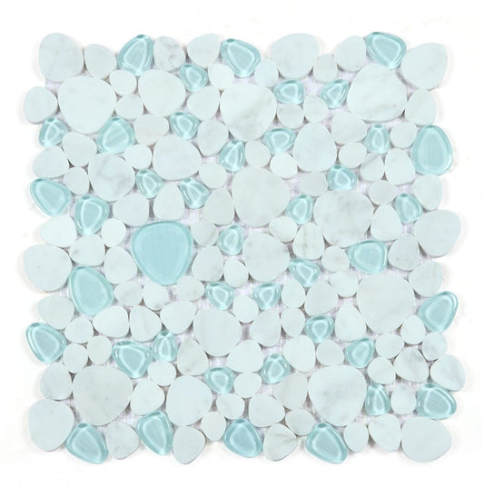 Peach Carrara Blue 12 x 12