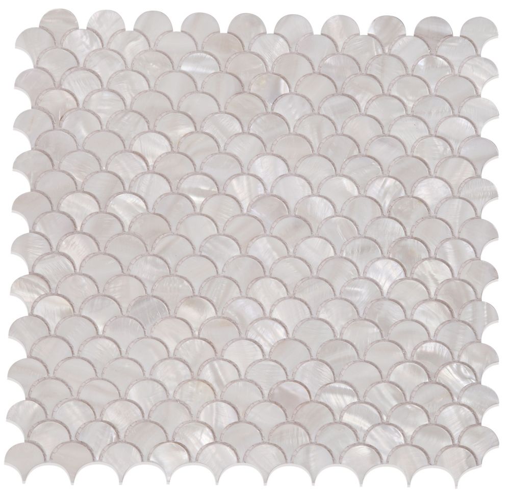 Pearl White Scale 11.75 x 11.75