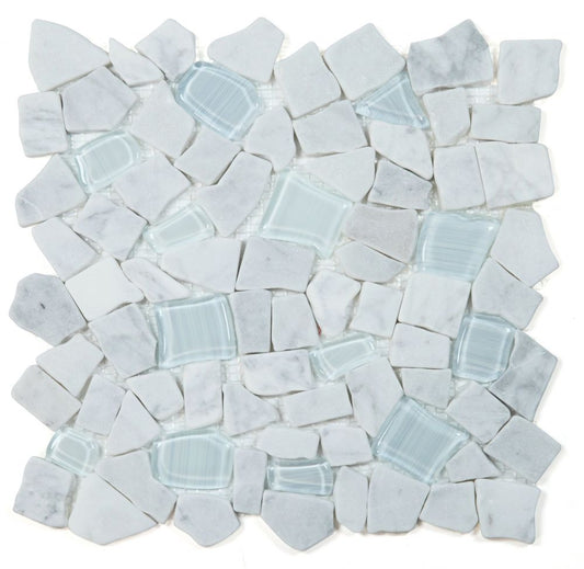 Pebble Carrara 12 x 12