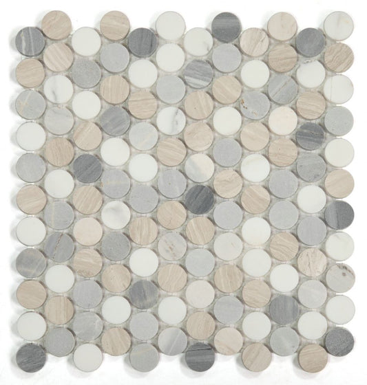 Penny Marble Blue 11 x 11.5