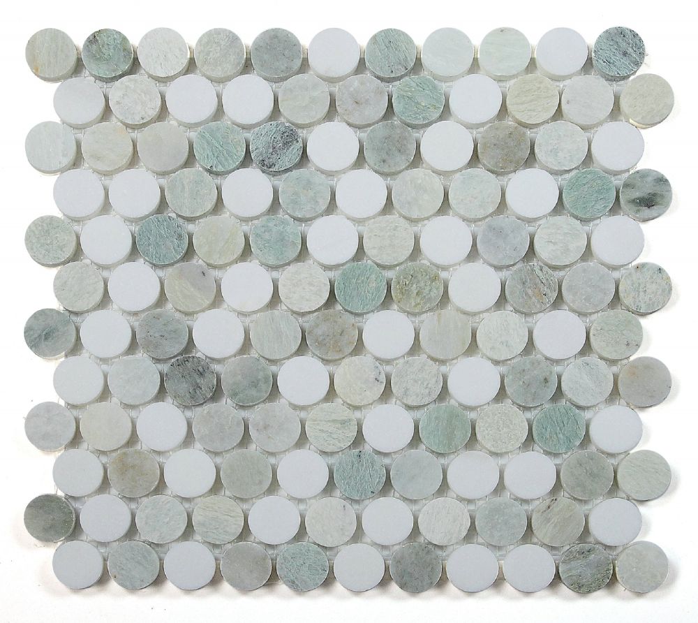 Penny Marble Green 11 x 11.75