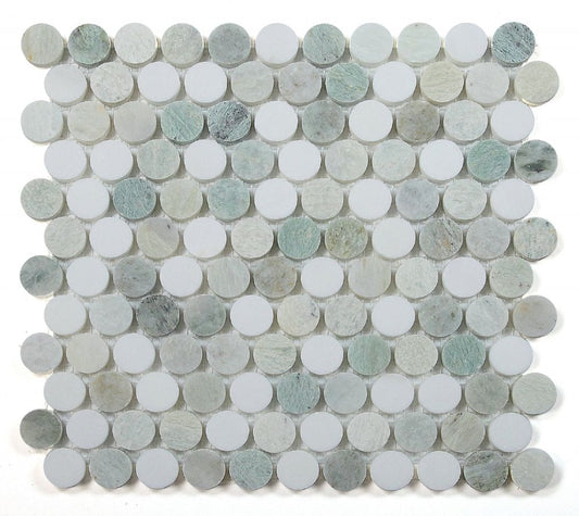 Penny Marble Green 11 x 11.75