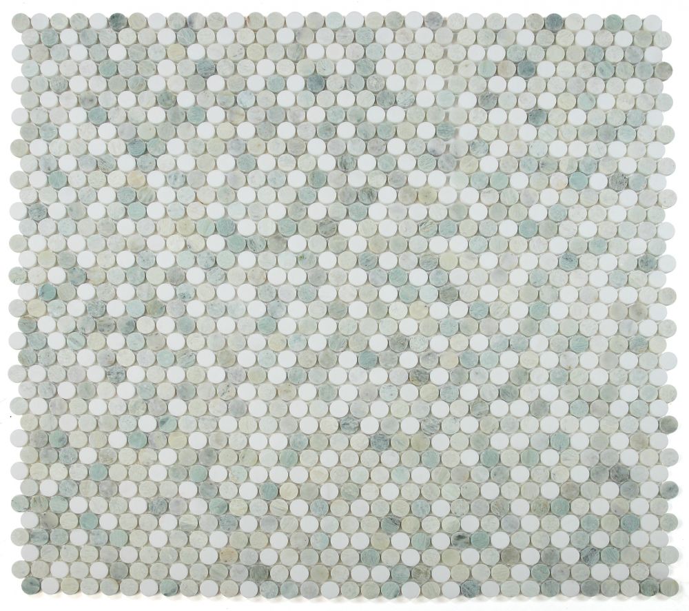 Penny Marble Green 11 x 11.75