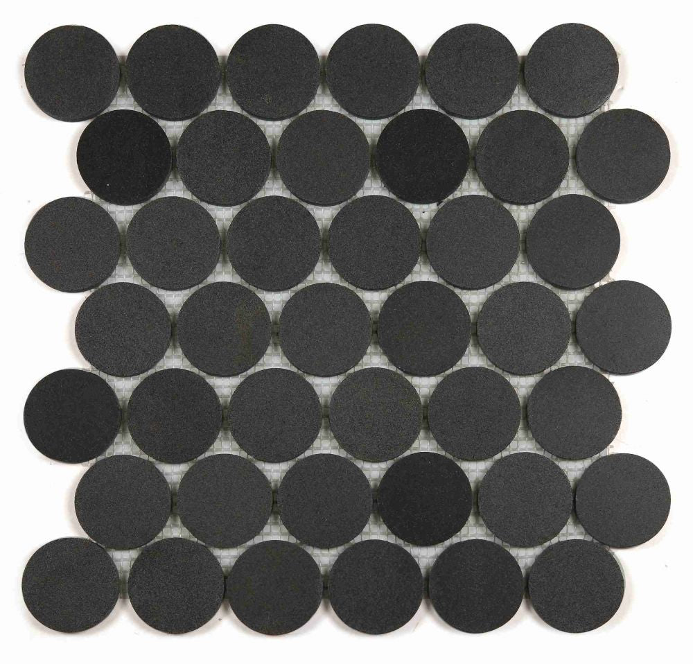 Penny Marble Large Basalt Honed 2 x 2 11.75 x 12