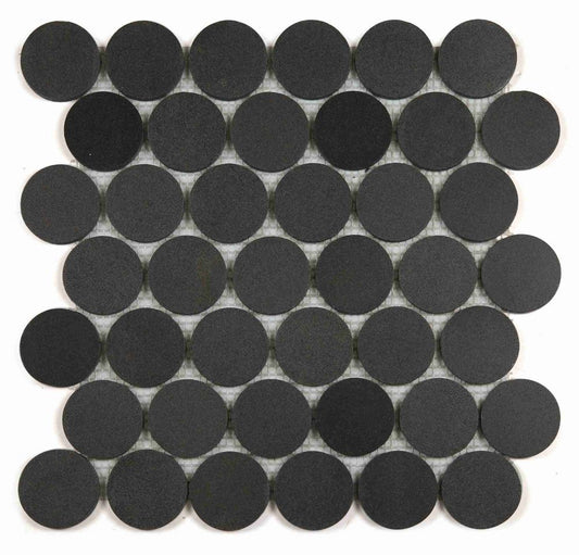 Penny Marble Large Basalt Honed 2 x 2 11.75 x 12