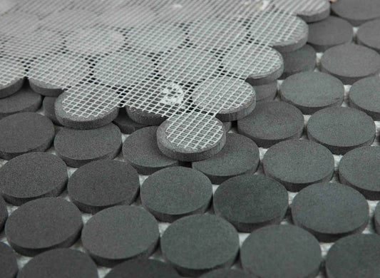 Penny Marble Large Basalt Honed 2 x 2 11.75 x 12