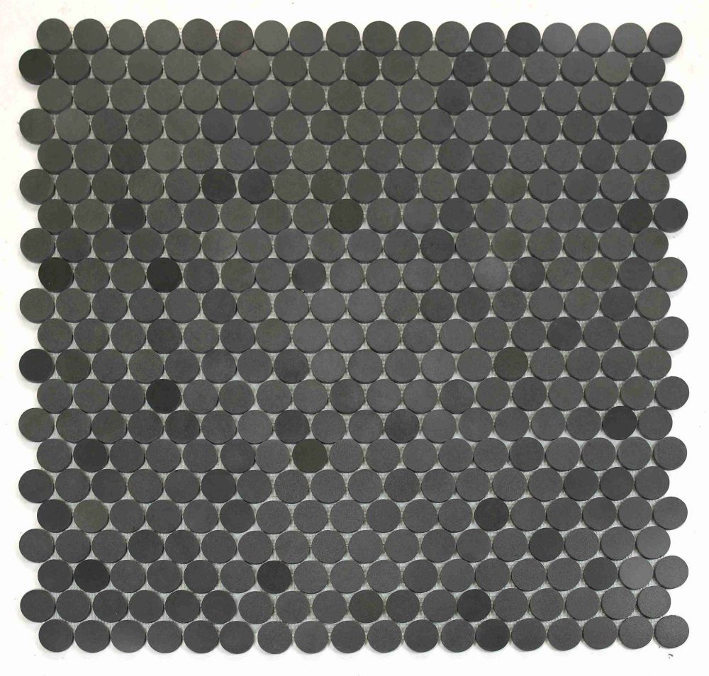 Penny Marble Large Basalt Honed 2 x 2 11.75 x 12