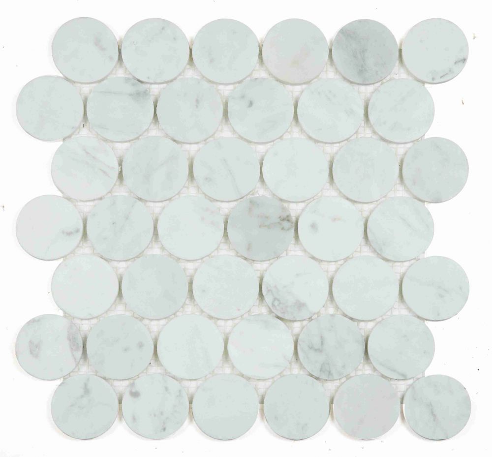 Penny Marble Large Carrara Honed 2 x 2 11.75 x 12