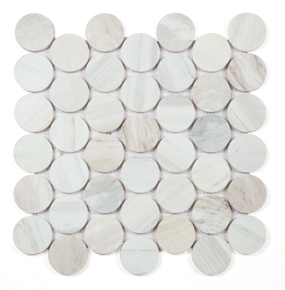 Penny Marble Large Eura Wood Honed 2 x 2 11.75 x 12