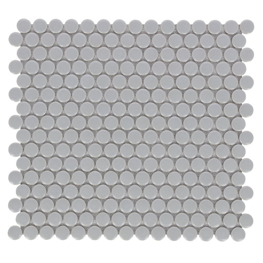 Penny Round City Grey Matte 11.5 x 12.25