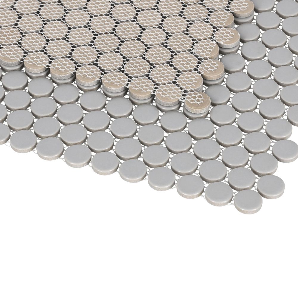Penny Round City Grey Matte 11.5 x 12.25