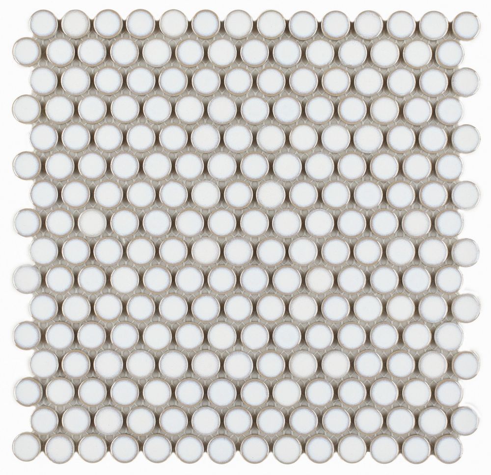 Penny Round Fancy White 11.5 x 11.5