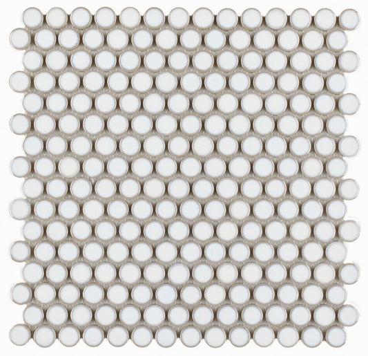Penny Round Fancy White 11.5 x 11.5
