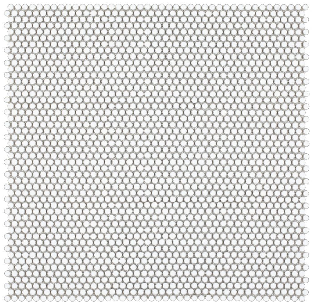 Penny Round Fancy White 11.5 x 11.5