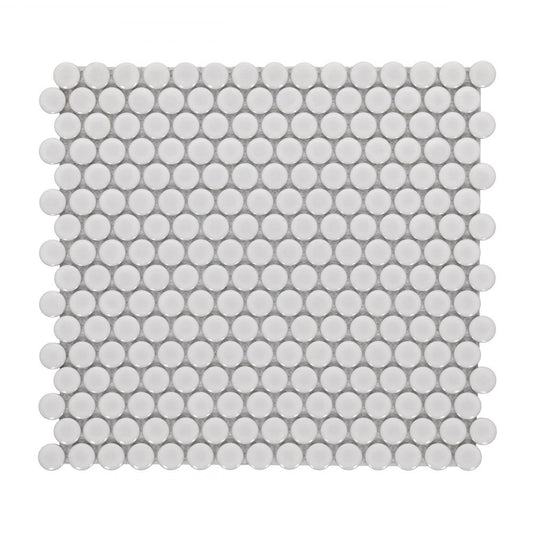 Penny Round Natural Grey Glossy 11.5 x 12.25